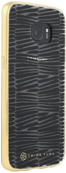 Trina Turk Translucent Case with Metallic Bumper for Galaxy S7 Edge - Descano Black/Clear