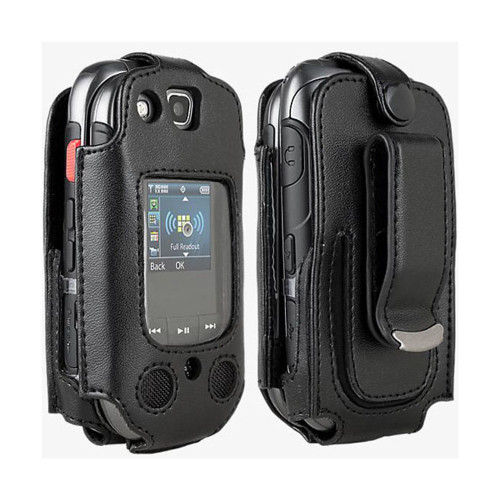Verizon Swivel Fitted Leather Case for Samsung Convoy 3 U680 - Black