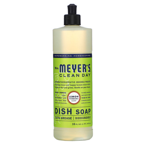 Mrs. Meyers Clean Day  Dish Soap  Lemon Verbena Scent  16 fl oz (473 ml)