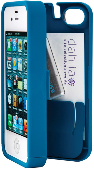 EYN Credit cards/ID/money Case for iPhone 4/4S - Turquoise