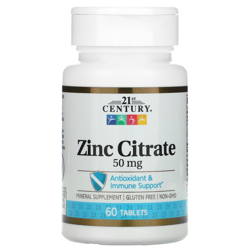 21st Century  Zinc Citrate  50 mg  60 Tablets