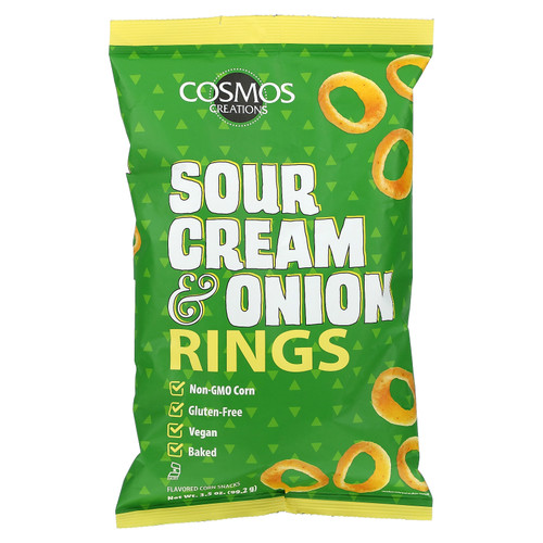 Cosmos Creations  Sour Cream & Onion Rings  3.5 oz (99.2 g)