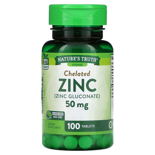 Nature's Truth  Chelated Zinc  50 mg  100 Tablets