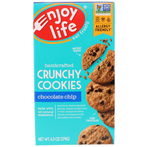 Enjoy Life Foods  Handcrafted Crunchy Cookies  Chocolate Chip  6.3 oz (179 g)