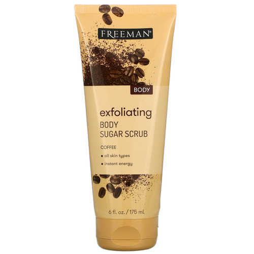 Freeman Beauty  Exfoliating Body Sugar Scrub  Coffee  6 fl oz (175 ml)