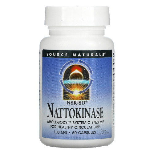 Source Naturals  Nattokinase  100 mg  60 Capsules