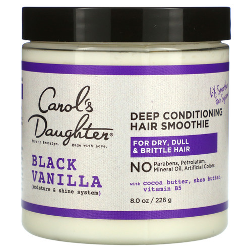 Carol's Daughter  Black Vanilla  Moisture & Shine System  Deep Conditioning Hair Smoothie  For Dry  Dull & Brittle Hair   8 oz (226 g)