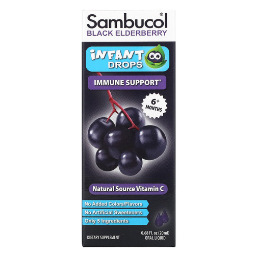 Sambucol  Black Elderberry  Infant Drops  6+ Months  0.68 fl oz ( 20 ml)