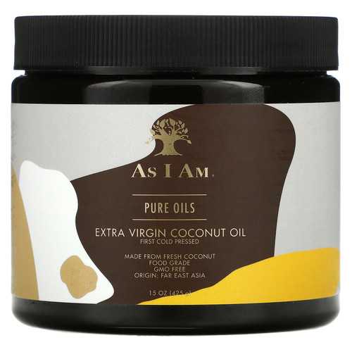 As I Am  Pure Oils  Extra Virgin Coconut Oil  15 oz (425 g)