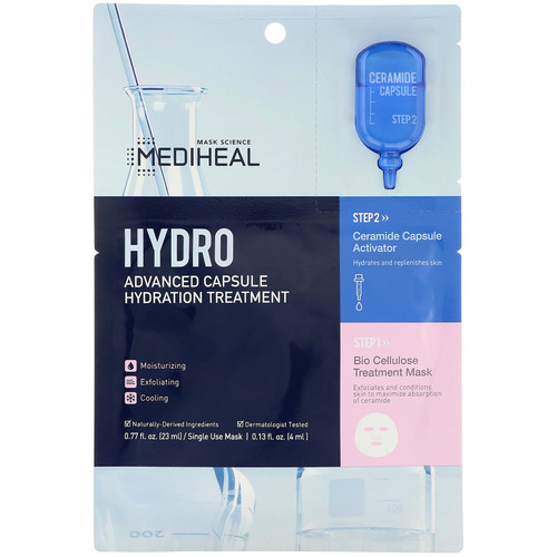 Mediheal  Hydro  Advanced Capsule Hydration Treatment Beauty Mask  1 Sheet  0.77 fl oz (23 ml)