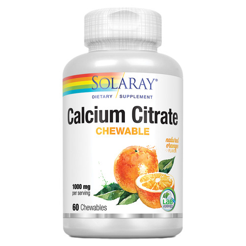 Solaray  Calcium Citrate  Natural Orange  250 mg  60 Chewables