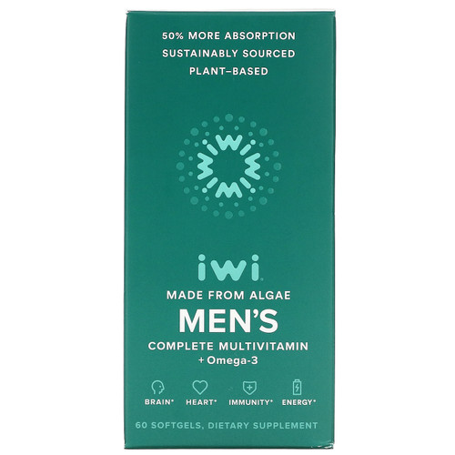 iWi  Men's Complete Multivitamin + Omega-3  60 Softgels