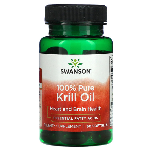 Swanson  100% Pure Krill Oil  60 Softgels