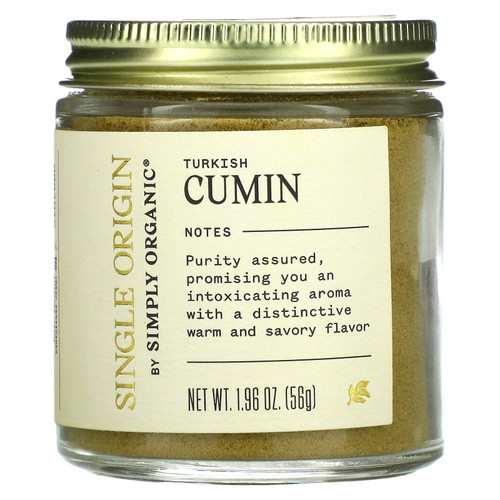 Simply Organic  Single Origin  Turkish Cumin  1.96 oz (56 g)