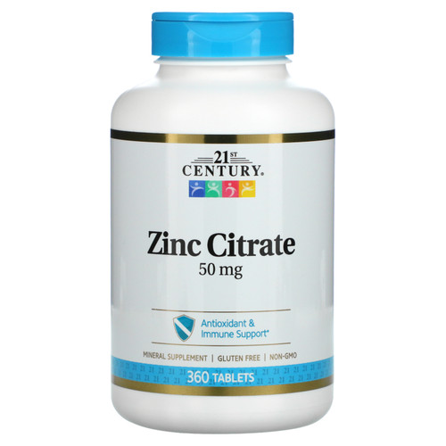21st Century  Zinc Citrate  50 mg  360 Tablets