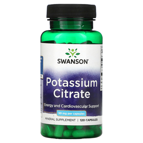 Swanson  Potassium Citrate  99 mg  120 Capsules