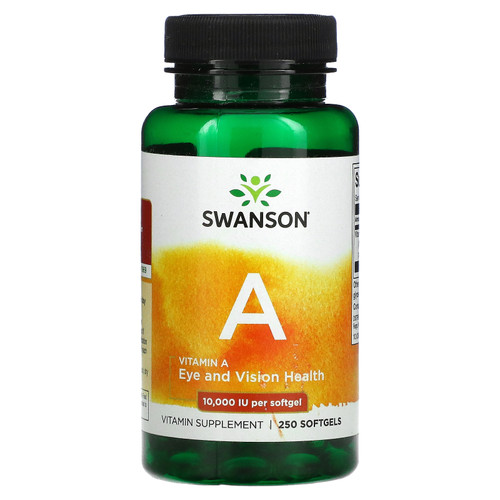 Swanson  Vitamin A  10 000 IU  250 Softgels