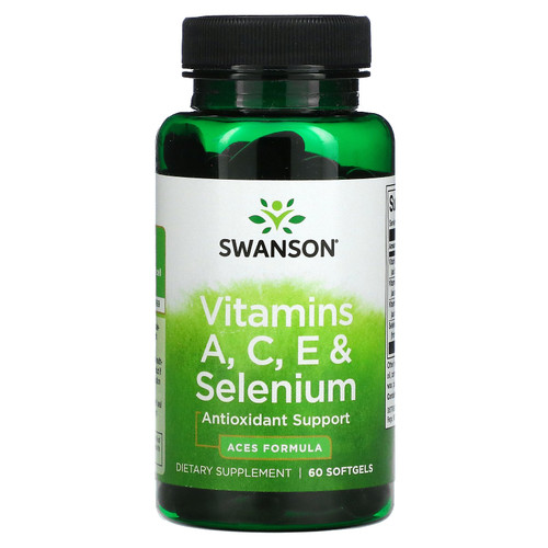 Swanson  Vitamin A  C  E & Selenium  60 Softgels