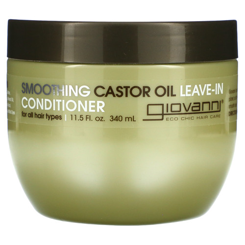 Giovanni  Smoothing Castor Oil Leave-In Conditioner  For All Hair Types  11.5 fl oz (340 ml)