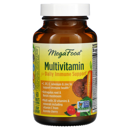 MegaFood  Multivitamin For Daily Immune Support  60 Tablets