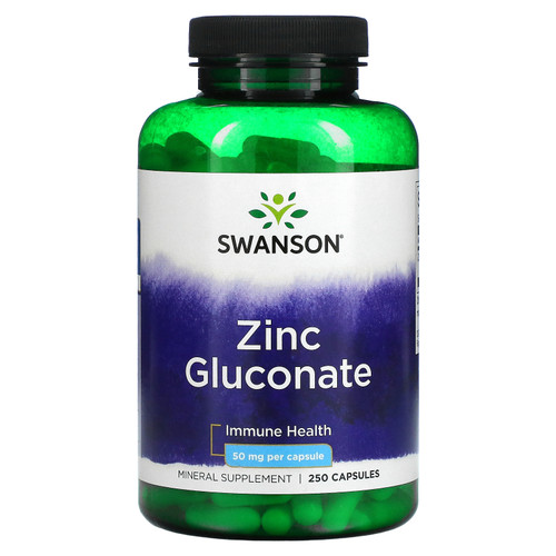 Swanson  Zinc Gluconate  50 mg  250 Capsules