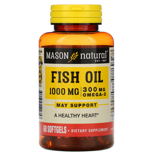 Mason Natural  Omega-3 Fish Oil  60 Softgels