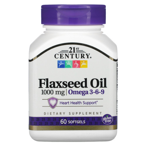 21st Century  Flaxseed Oil  1 000 mg  60 Softgels