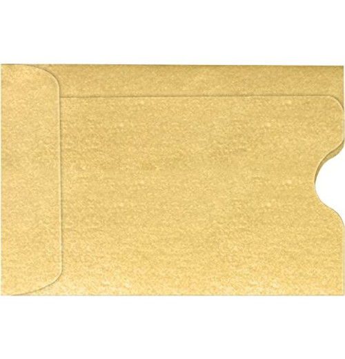 LUXPaper Credit Card Sleeves in 80 lb. Gold Metallic  Card Holders for Gift Cards  500 Pack  Size 2 3/8 x 3 1/2 (Gold)