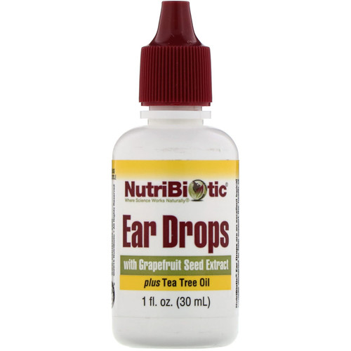 NutriBiotic  Ear Drops with Grapefruit Seed Extract plus Tea Tree Oil  1 fl oz (30 ml)