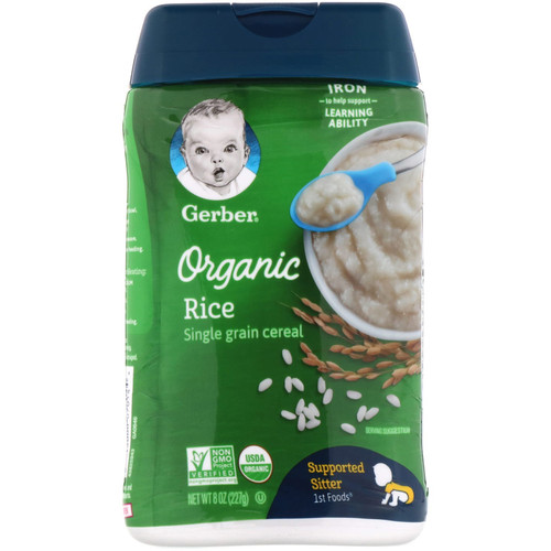 Gerber  Single Grain Cereal  Organic Rice  8 oz (227 g)