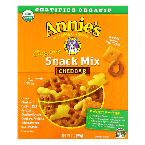Annie's Homegrown  Organic  Snack Mix  Cheddar  9 oz (255 g)