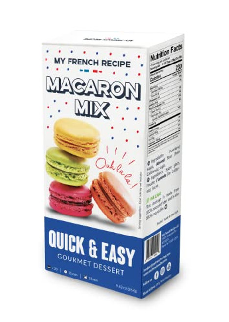 French Macaron Baking Mix Gluten Free Cake Mix for Home Made Macaron - My French Recipe (1 pack)