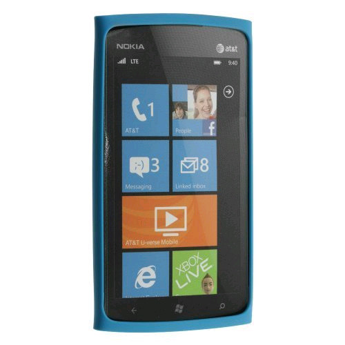 OEM Nokia Lumia 900 4G Slim Bumper Silicone Case - Blue (0721871)