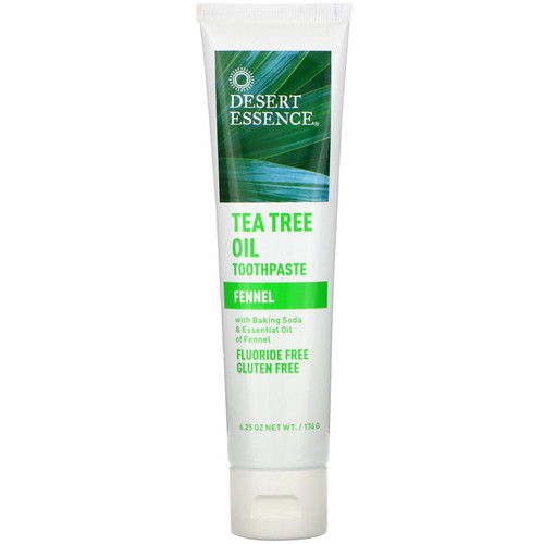 Desert Essence  Tea Tree Oil Toothpaste  Fennel  6.25 oz (176 g)