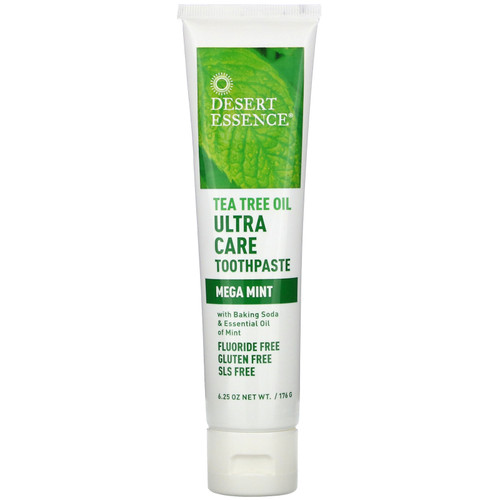 Desert Essence  Tea Tree Oil Ultra Care Toothpaste  Mega Mint  6.25 oz (176 g)