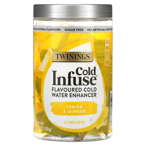 Twinings  Cold Infuse   Flavoured Cold Water Enhancer  Lemon & Ginger  12 Infusers  1.06 oz (30 g)