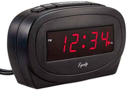 Equity by La Crosse 30228 LED Alarm Clock Black