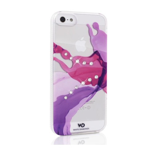 White Diamonds Swarovski Crystal Liquids Case for iPhone 5/5S - Pink