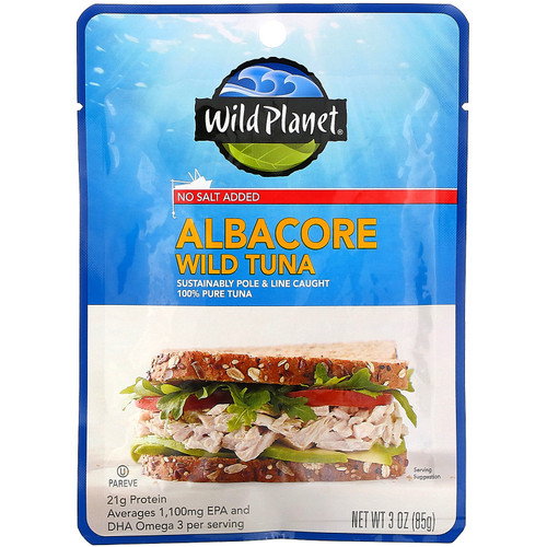 Wild Planet  Albacore Wild Tuna  No Salt Added  3 oz (85 g)