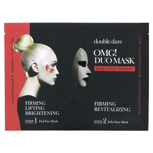 Double Dare  OMG! Duo Beauty Mask  Rose Gold Therapy  2 Piece Set