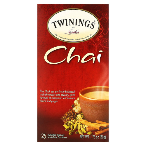 Twinings  Chai Tea  25 Tea Bags  1.76 oz (50 g)