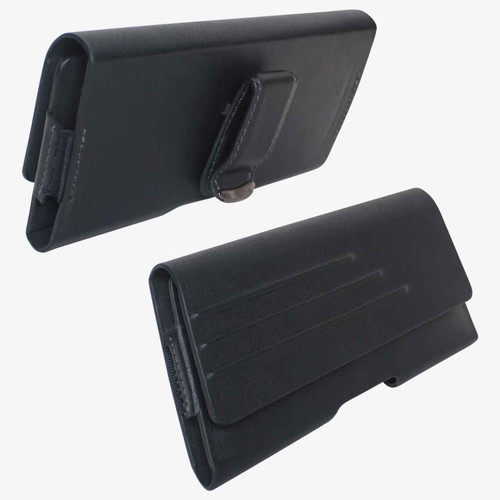 Verizon Universal Leather Pouch with Belt Clip for Most Large Smartphone - Black