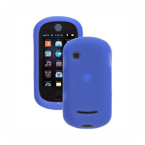 Wireless Solutions - Silicon Gel Case for Motorola QA4 Halo Evoke Cell Phones - Blue