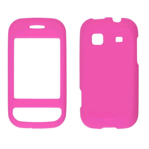 Two piece Soft Touch Snap-On Case for Samsung Trender SPH-M380 (Hot Pink)