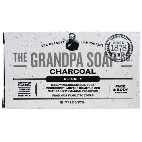 Grandpa's  Face & Body Bar Soap  Detoxify  Charcoal  4.25 oz (120 g)