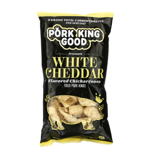Pork King Good  Flavored Chicharrones  White Cheddar  1.75 oz (49.5 g)