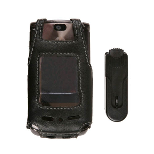 Swivel Clip Leather Case for Motorola RAZR2 V9 V9m