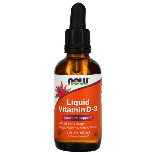 Now Foods  Liquid Vitamin D-3  10 mcg (400 IU)  2 fl oz (59 ml)