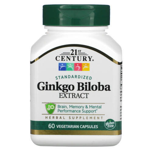 21st Century  Ginkgo Biloba Extract  Standardized  60 Vegetarian Capsules
