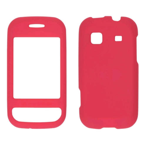 Two piece Soft Touch Snap-On Case for Samsung Trender SPH-M380 - Dark Red